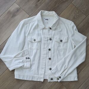 PAIGE White Jean Jacket size M fits like S